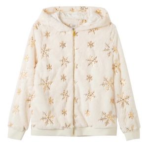 NWT Peek Aren’t You Curious Layla Sequin Snowflake Faux Fur Sequin Hoodie (4/5)